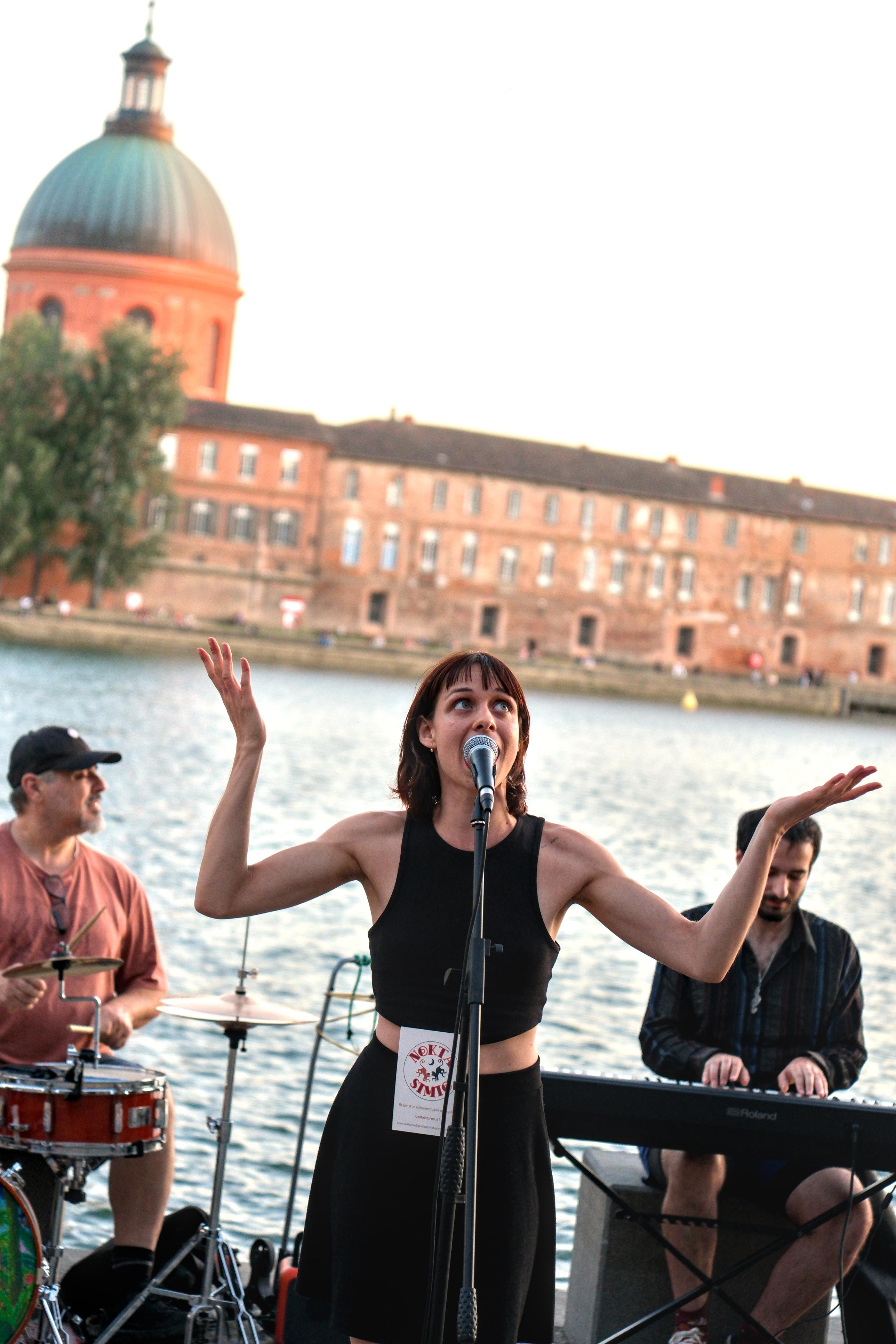 photo concert, bords de Garonne, Toulouse, Nokta Simio, Julien Franck